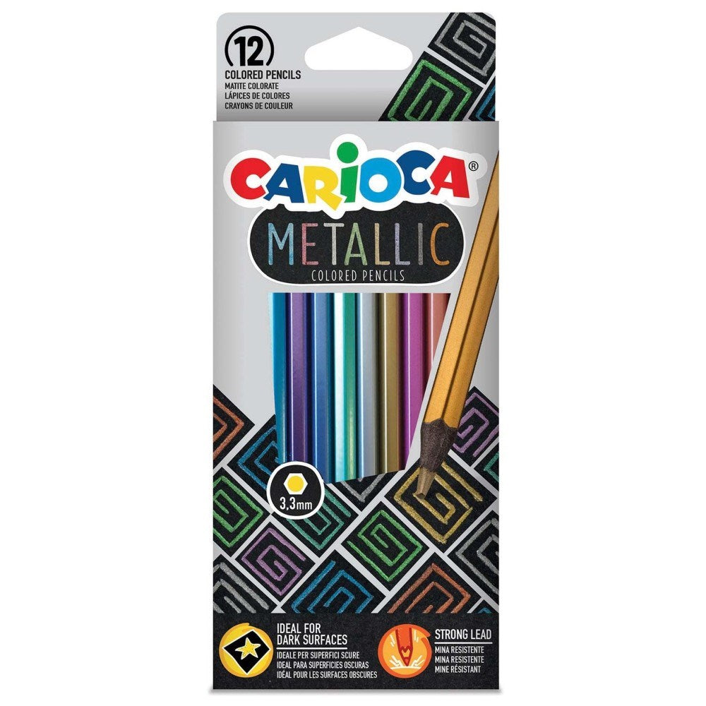 Carioca Metalik Kuru Boya Kalemi 12'li STD