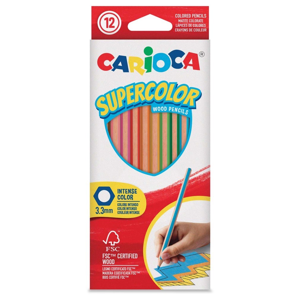 Carioca Süpercolor Kuru Boya Kalemi 12'Li STD