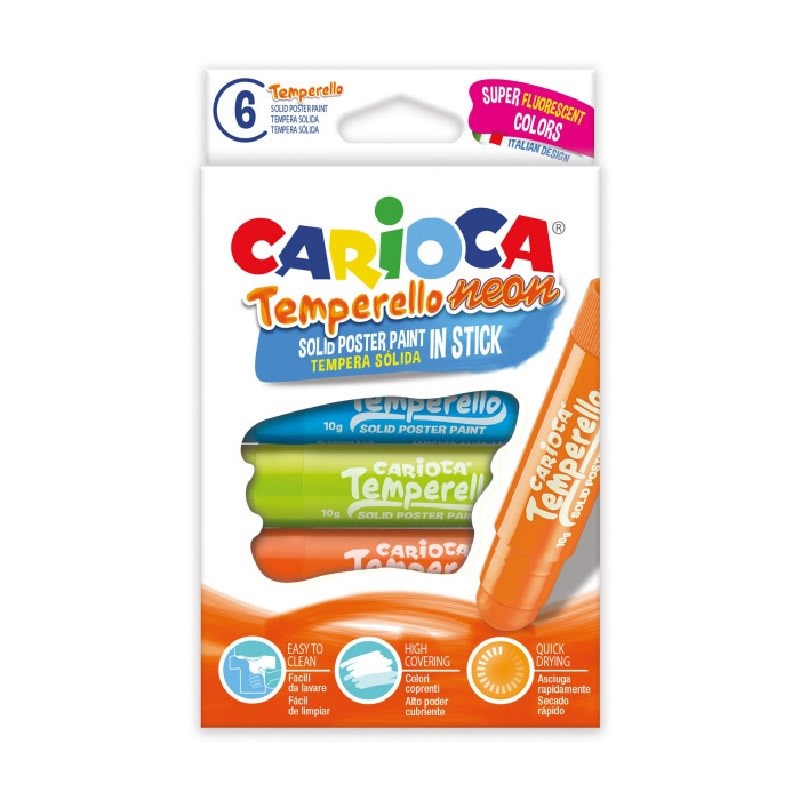 Carioca Temperello Poster Boya Kalemi Neon 6'lı STD