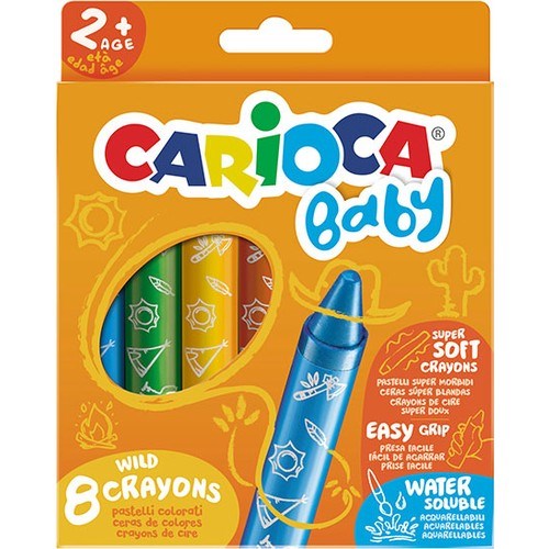 Carioca Yeni - Jumbo Bebek Yumuşak Pastel Boya Kalemi 8'li STD