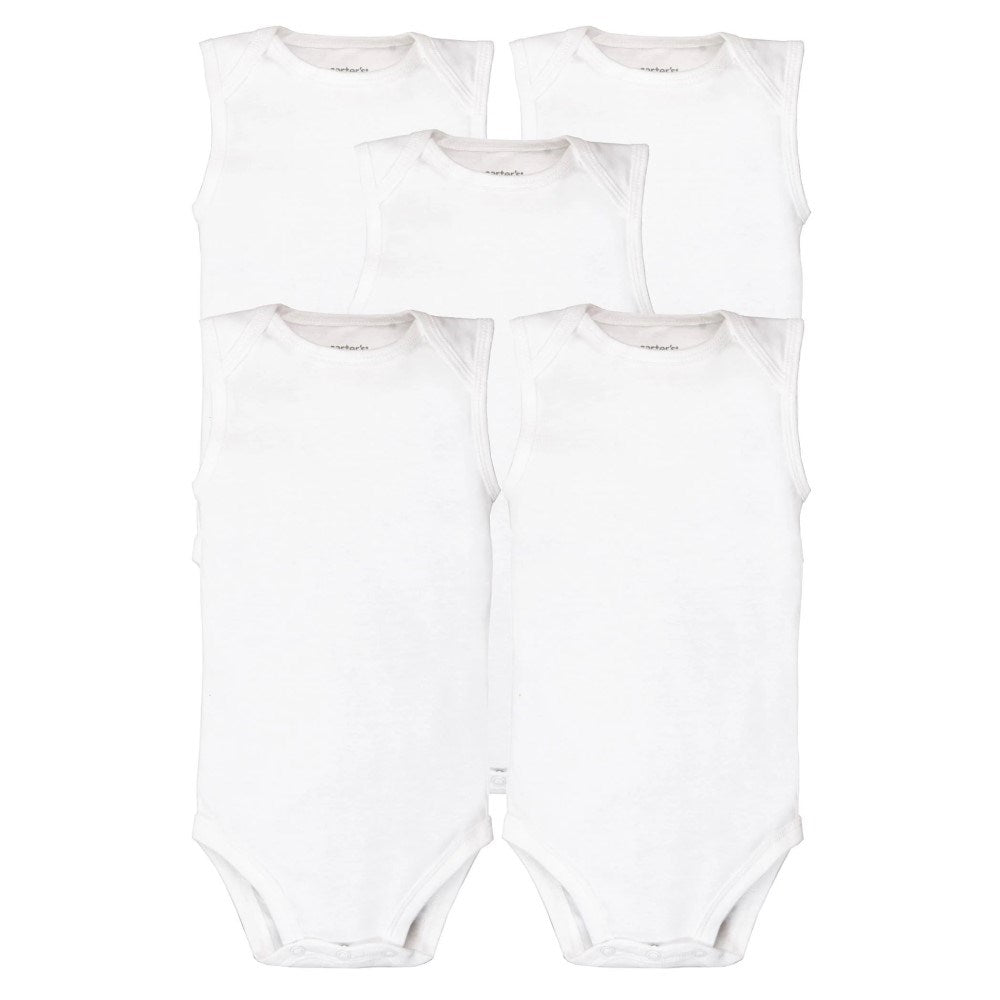 Carter' Bebek Kolsuz Body 5'li Set Beyaz