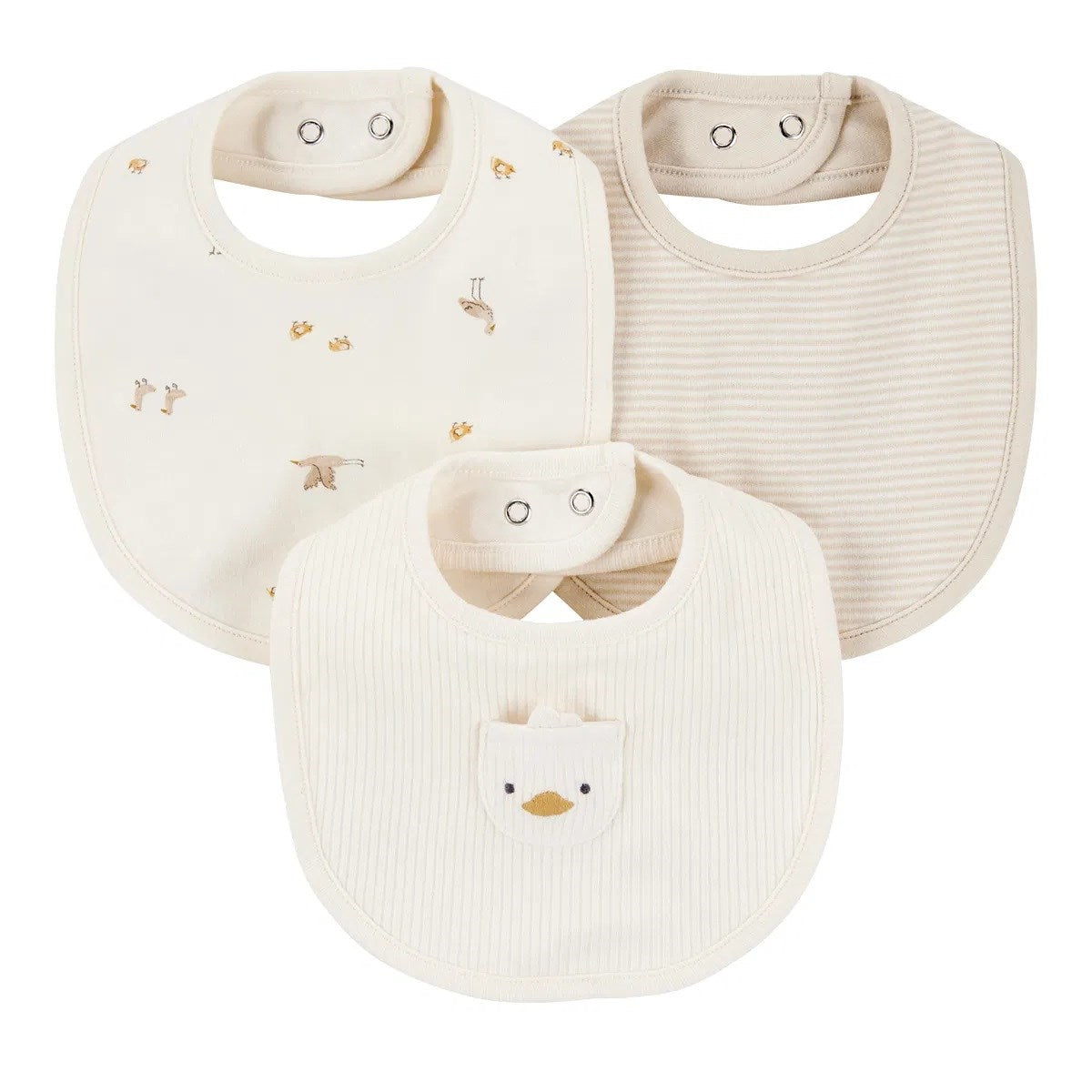 Carters Bebek Önlük Set 3'lü Paket Ekru