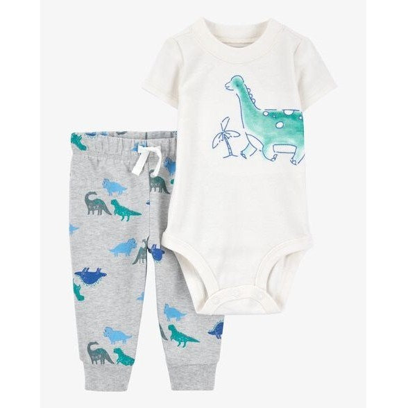 Carter's Erkek Bebek Body Pantolon 2'li Set Beyaz