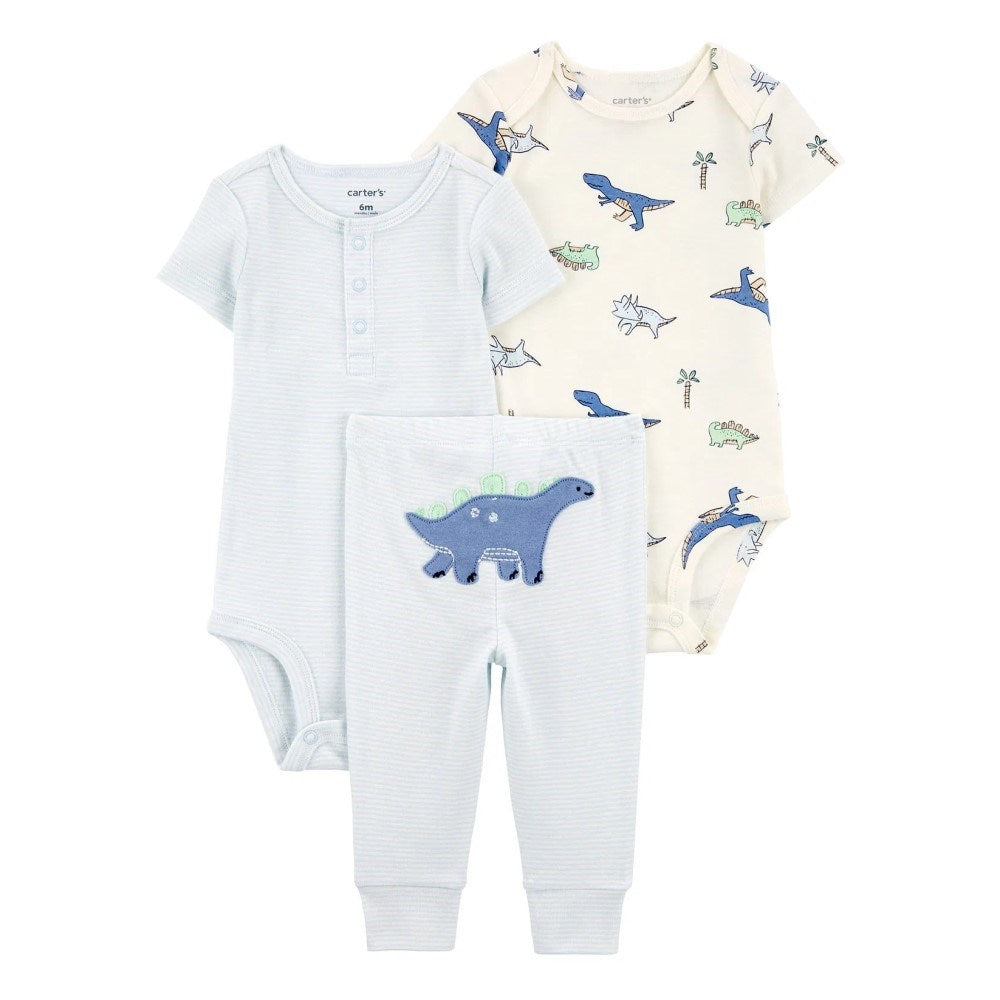 Carter's Erkek Bebek Body Pantolon 3'lü Set Mavi