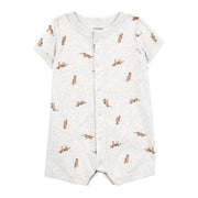 Carter's Erkek Bebek Romper Tulum Gri