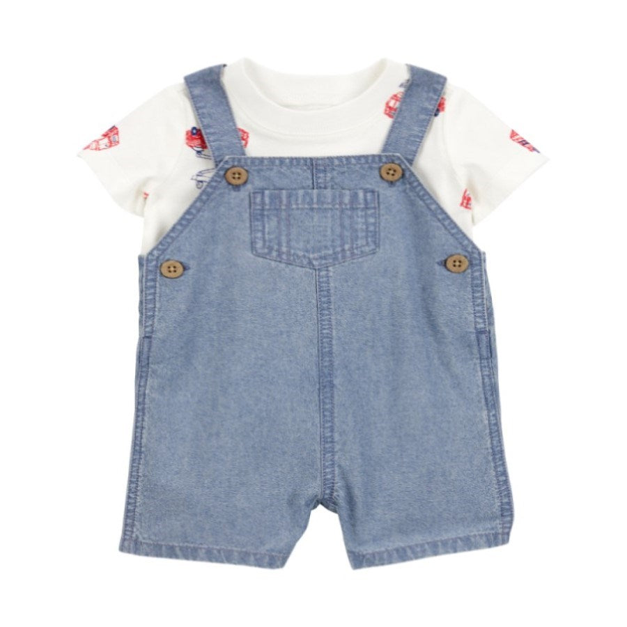 Carter's Erkek Bebek Tulum 2'li Set Mavi