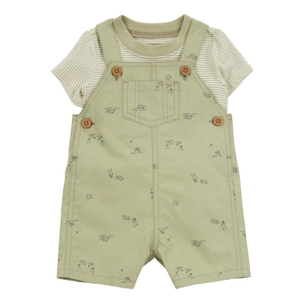 Carter's Erkek Bebek Tulum 2'li Set Yeşil
