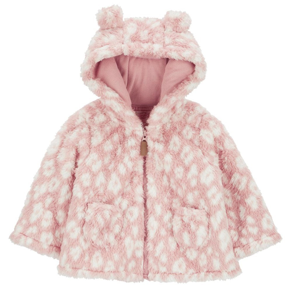 Carter's Kışlık Kız Bebek Peluş Hırka Pembe