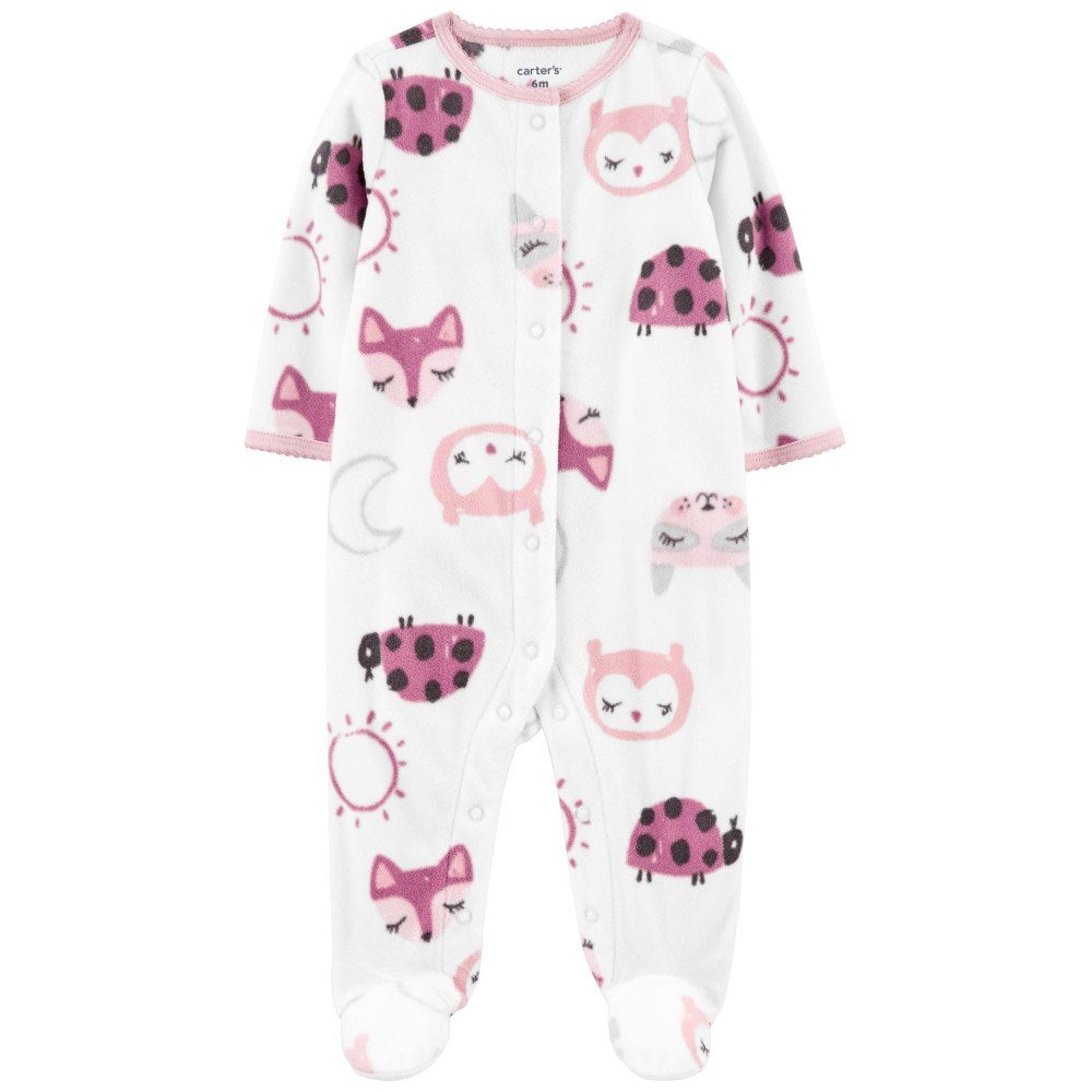 Carter's Kışlık Kız Bebek Polar Tulum Ekru