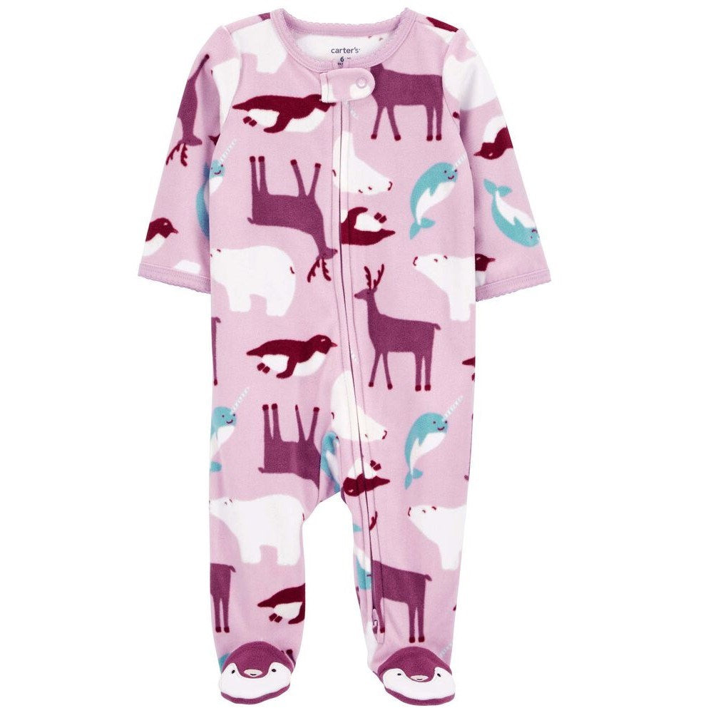 Carter's Kışlık Kız Bebek Polar Tulum Lila