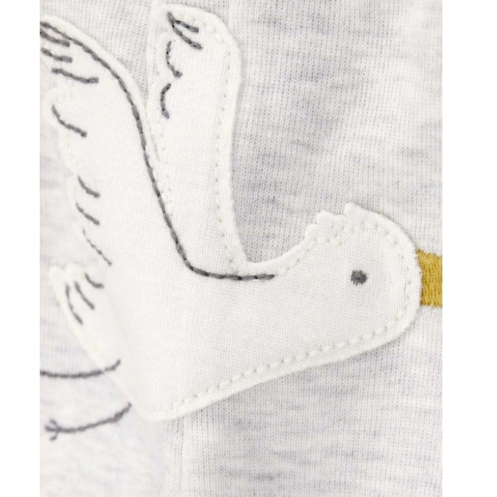 Carter's Kışlık Layette Kız Bebek Body Takım 3'lü Set Ekru