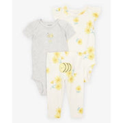 Carter's Kız Bebek Body Pantolon 3'lü Set Gri