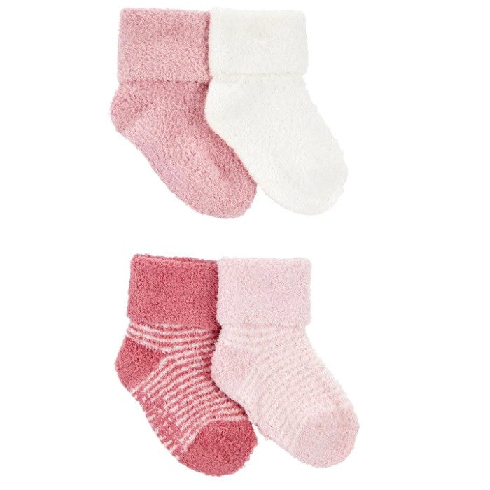 Carter's Kız Bebek Çorap 4'lü Set Pembe