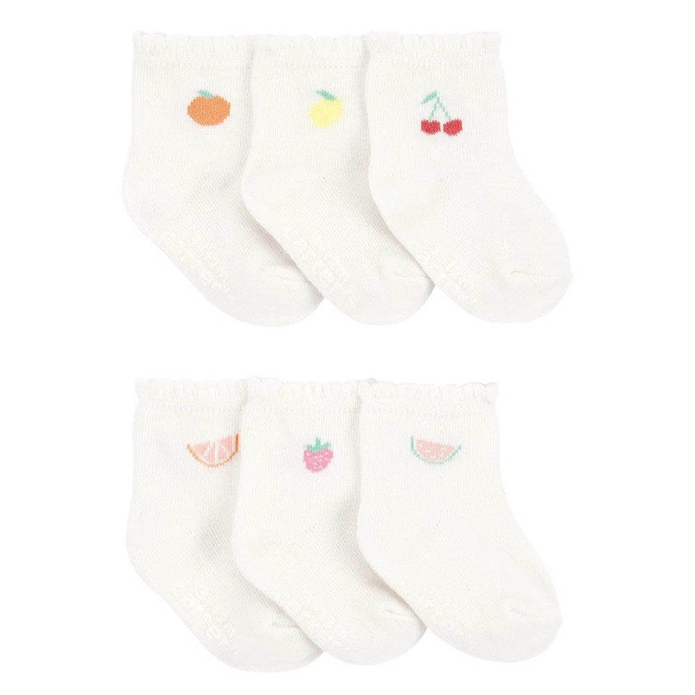 Carter's Kız Bebek Çorap 6'lı Set Ekru