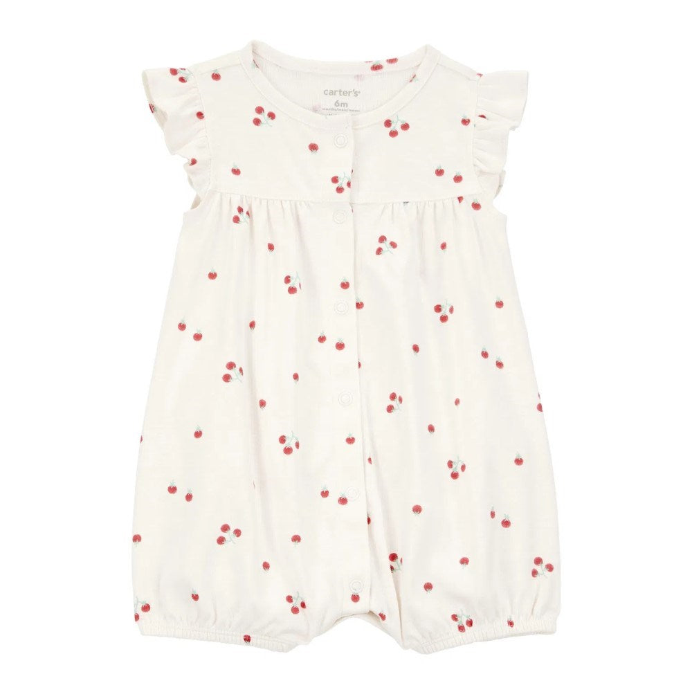 Carter's Kız Bebek Kısa Tulum Ekru