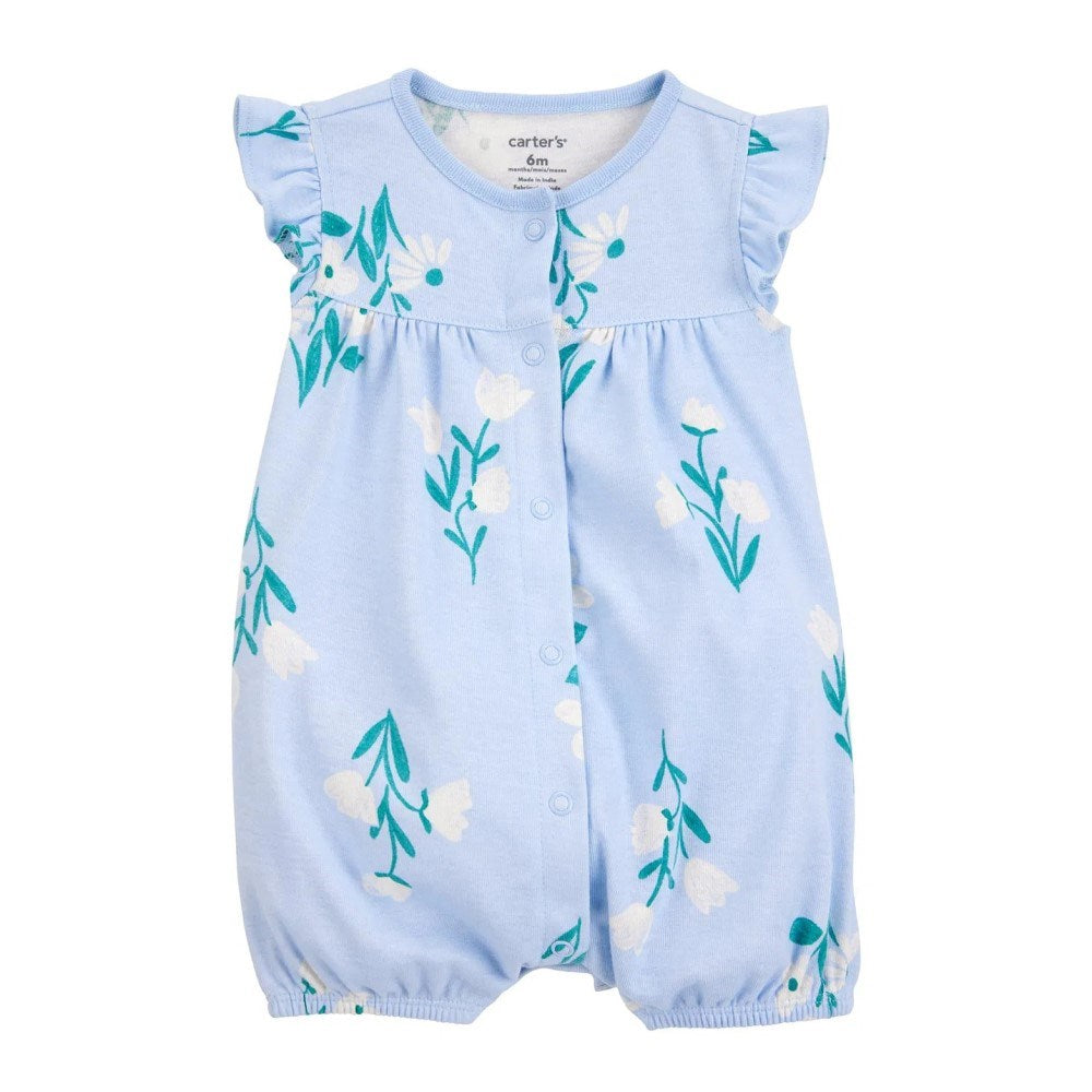 Carter's Kız Bebek Kısa Tulum Mavi