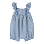Carter's Kız Bebek Kısa Tulum Mavi