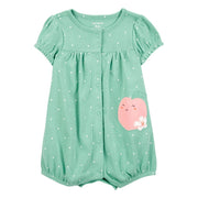 Carter's Kız Bebek Kısa Tulum Yeşil
