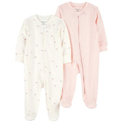 Carter's Kız Bebek Patikli Tulum 2'li Set Pembe