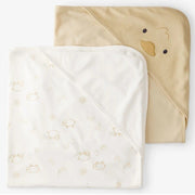 Carters Layette Bebek 2'li Banyo Havlusu Bej