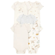 Carter's Layette Bebek Kısa Kollu Body 5'li Set Ekru
