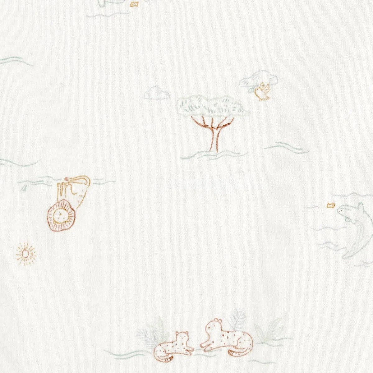 Carter's Layette Erkek Bebek Kısa Kollu Body 5'li Set Ekru