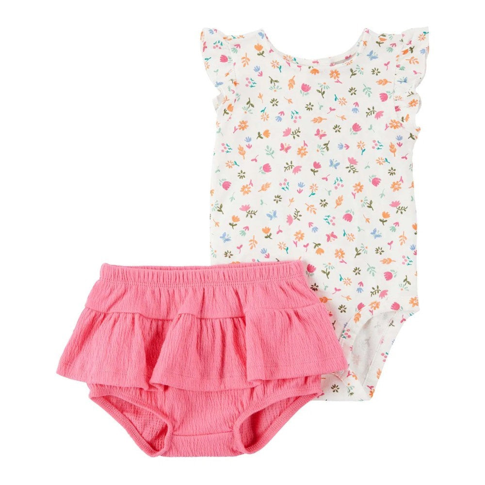 Carter's Layette Kız Bebek Body Şort 2'li Set Pembe