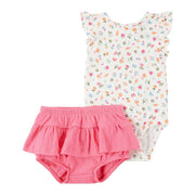 Carter's Layette Kız Bebek Body Şort 2'li Set Pembe