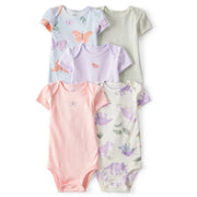 Carter's Layette Kız Bebek Kısa Kollu Body 5'li Set Lila
