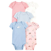 Carter's Layette Kız Bebek Kısa Kollu Body 5'li Set Pembe
