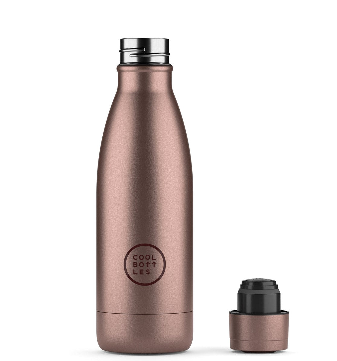 Cool Bottles Paslanmaz Çelik Suluk - The Bottle Metallic Rose 350 ml