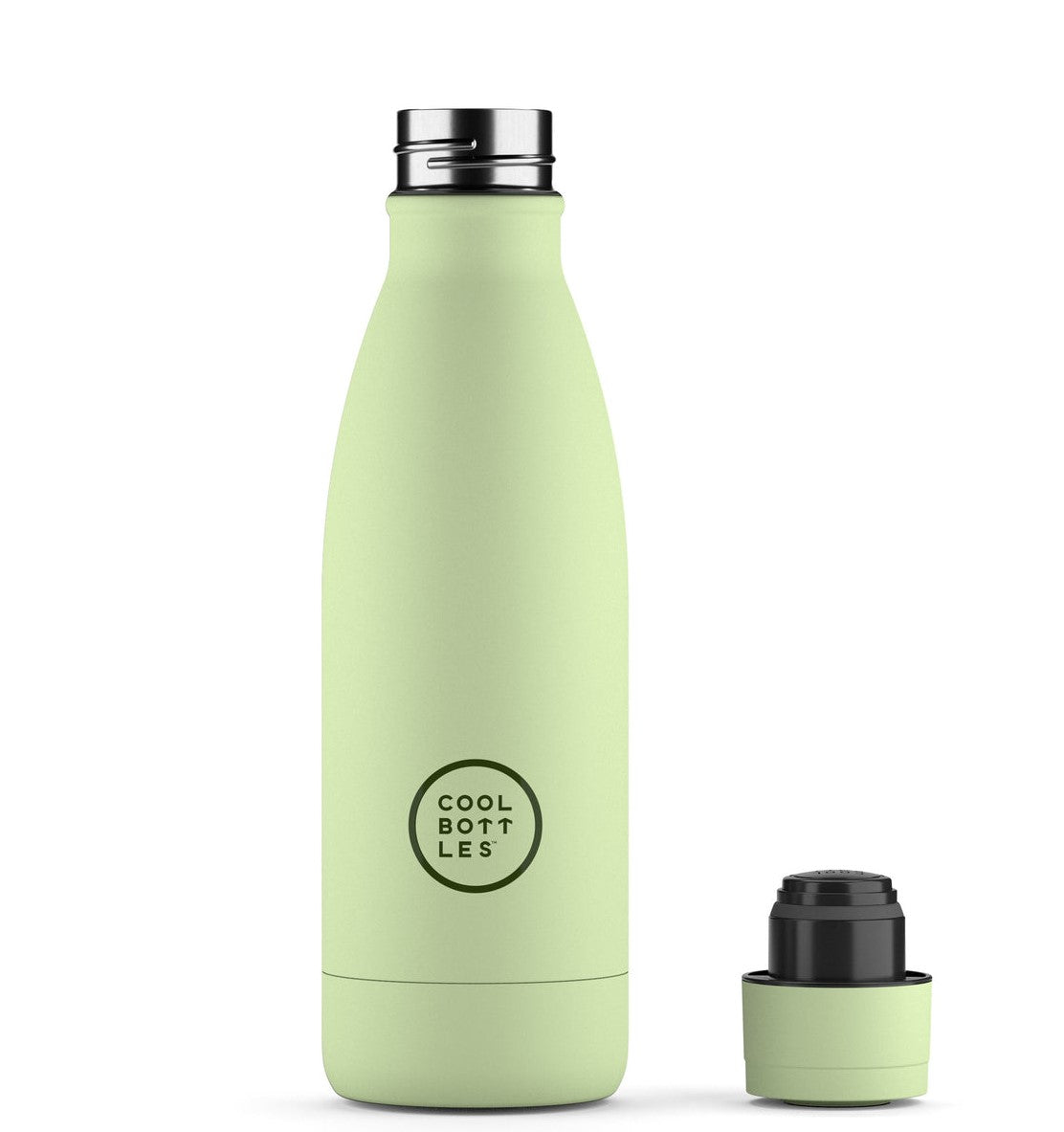 Cool Bottles Paslanmaz Çelik Suluk - The Bottle Pastel Green 350 ml