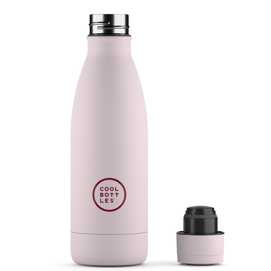 Cool Bottles Paslanmaz Çelik Suluk - The Bottle Pastel Pink 350 ml