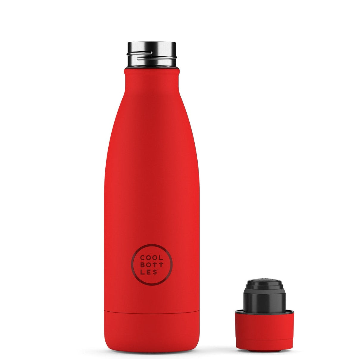 Cool Bottles Paslanmaz Çelik Suluk - The Bottle Vivid Red 350 ml