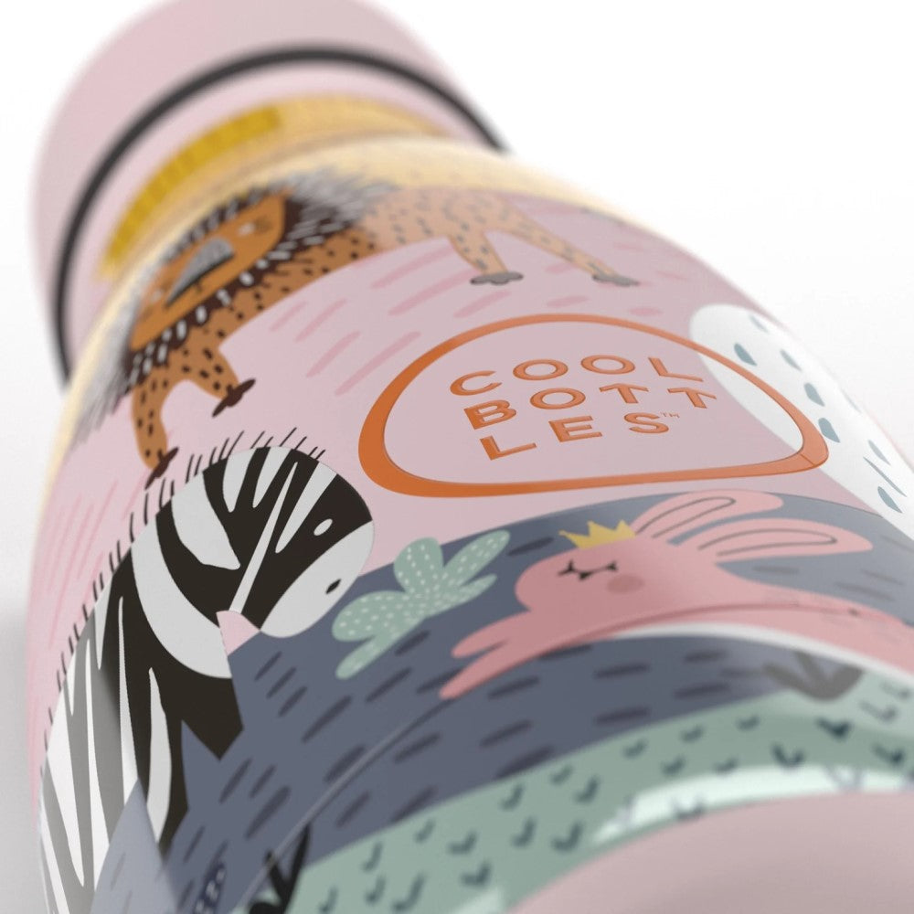 Cool Bottles Paslanmaz Çelik Suluk - The Kids Bottle Savannah Kingdom 260 ml - Görsel 3