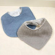 Le Petit Dodo Dark Blue Su Geçirmez Mama Önlüğü & Grey Su Geçirmez Salya Önlüğü