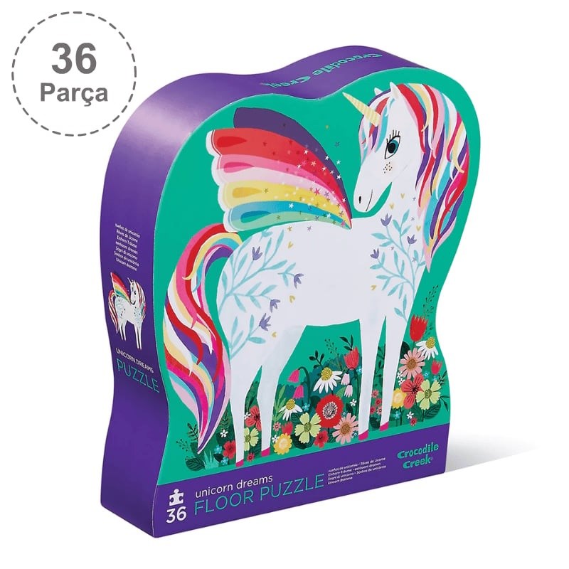 Crocodile Creek Dekoratif Puzzle 36 Parça Unicorn 3 Yaş+