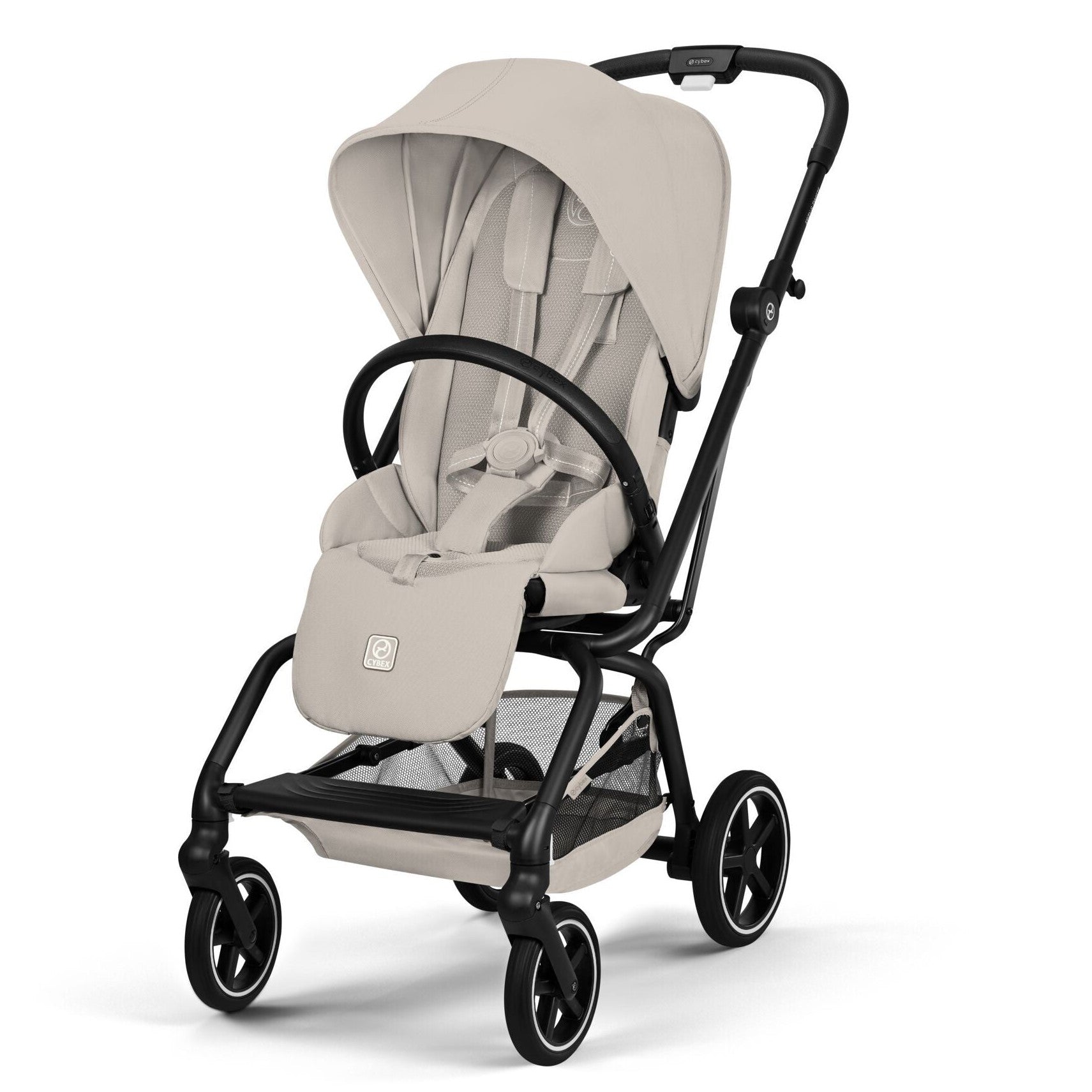 Cybex Eezy S Twist2 Kabin Boy 360 Derece Dönen Bebek Arabası Black Dune Grey + Adaptör
