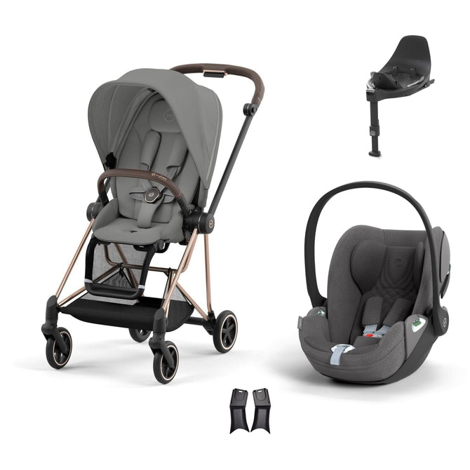 Cybex Mios Travel Sistem | Rosegold Mirage Grey & Cloud T Plus Bazalı Mirage Grey