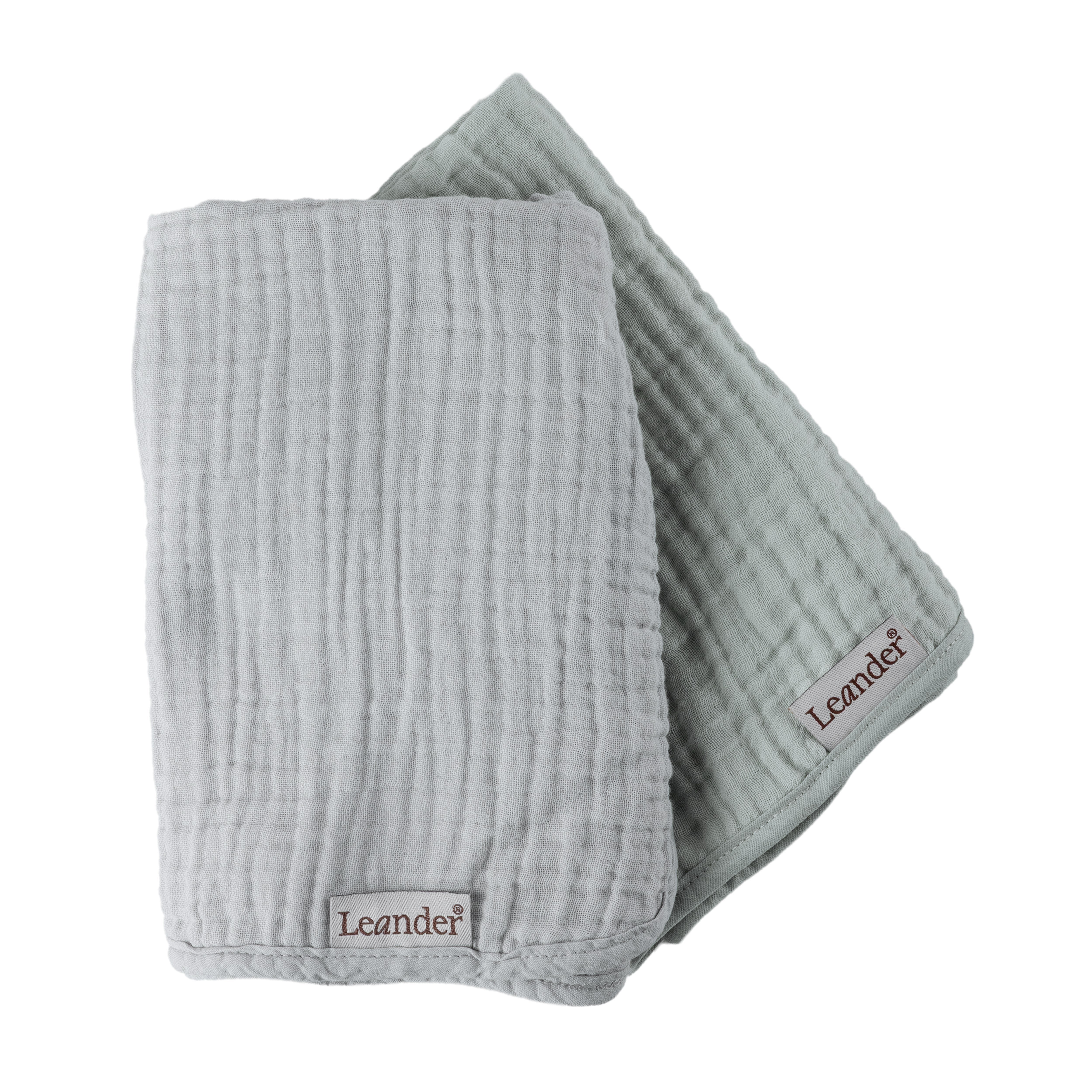 Leander Matty 2li Set Müslin Örtü - Pearl Grey / Sage Green STD