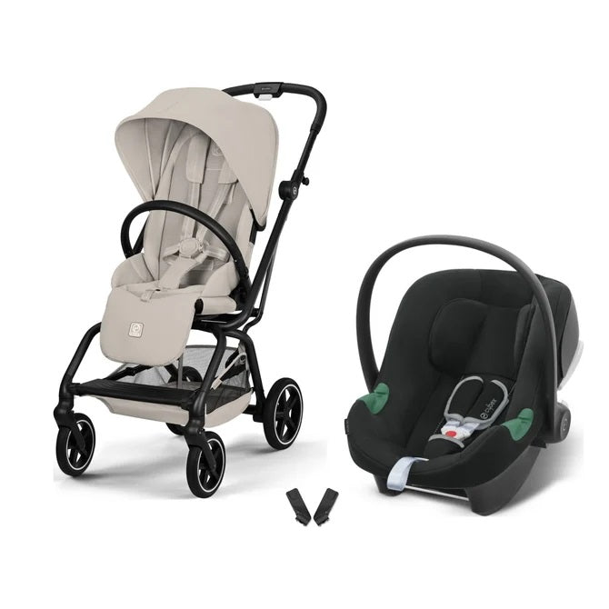 Cybex Eezy S Twist+2 360° Dune Grey bebek arabası ve Aton B2 i-Size Volcano Black ana kucağı travel sistem
