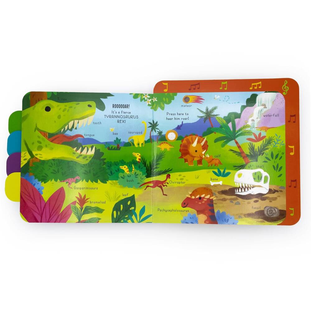 North Parade Publishing Dinos (Pull-Tab Sound Book) - Eğitici Oyuncak - Görsel 2