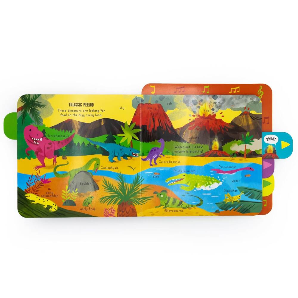 North Parade Publishing Dinos (Pull-Tab Sound Book) - Eğitici Oyuncak - Görsel 3