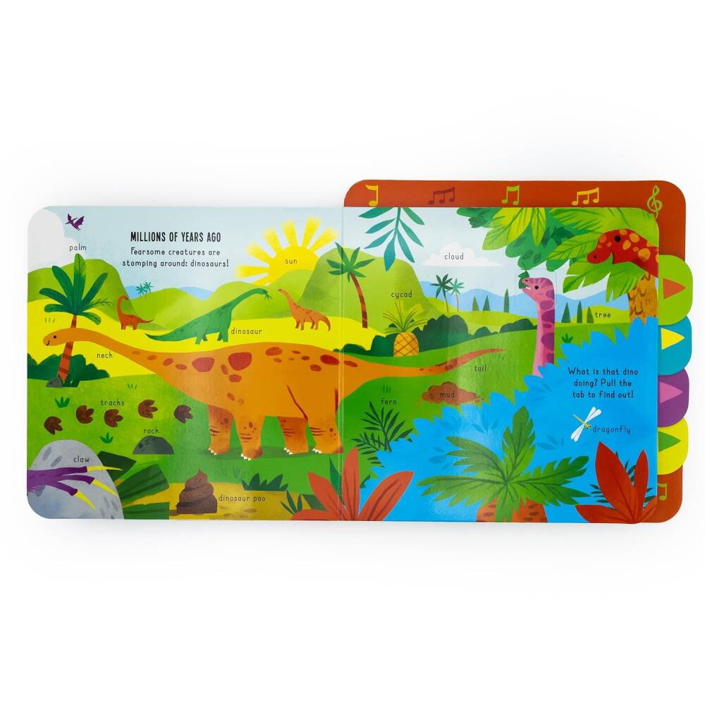 North Parade Publishing Dinos (Pull-Tab Sound Book) - Eğitici Oyuncak - Görsel 4