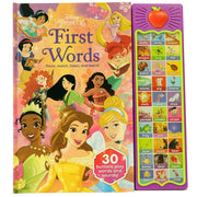 Disney Princess Cinderella, Moana, Rapunzel, and More!: First Words: Point, Match, Listen, and Learn! 30-Button Sound Book