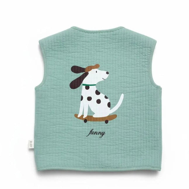 Miela Kids Kapitone Yelek – Funny Dog Yeşil