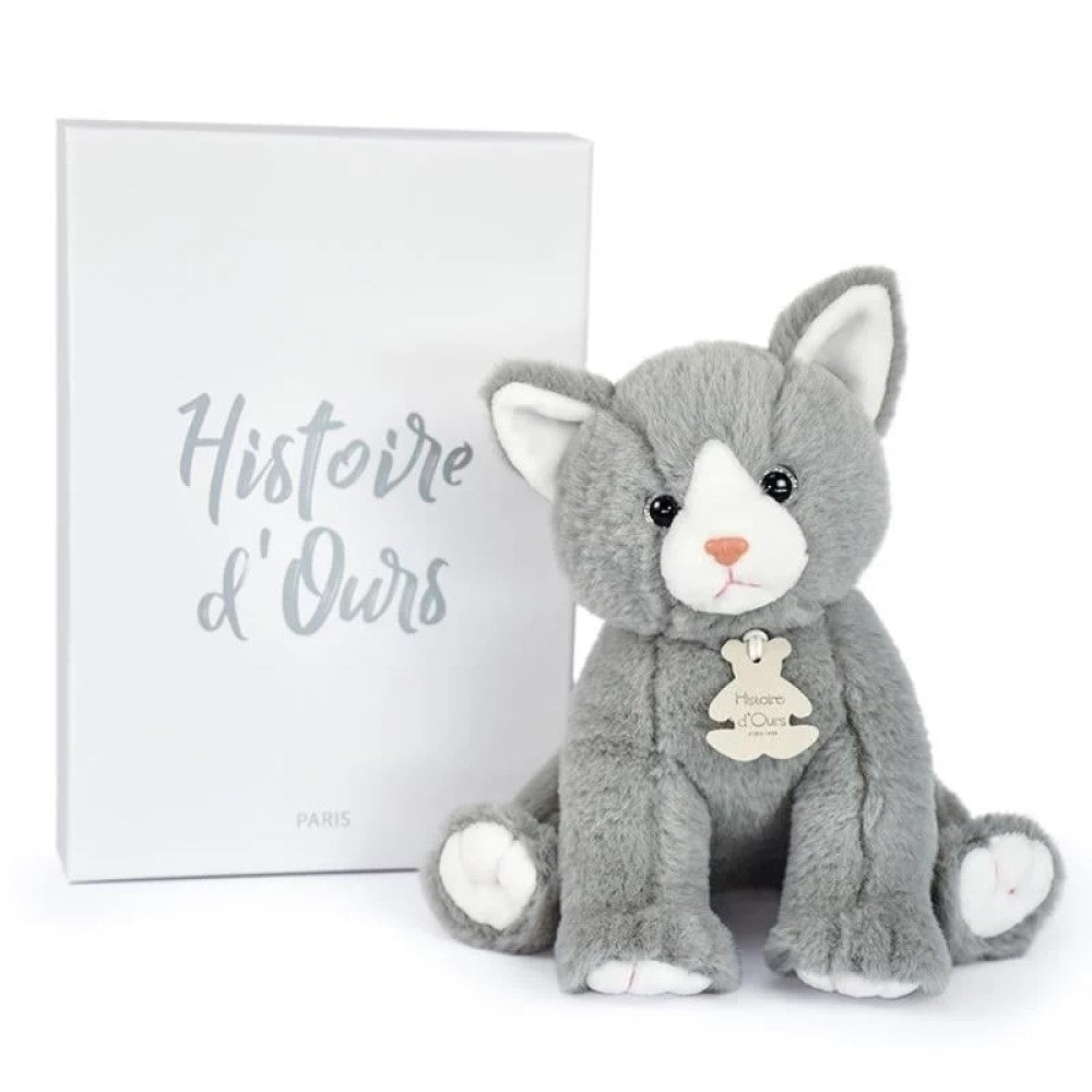 Doudou Gri Yavru Kedi 18 cm - Peluş - Görsel 2