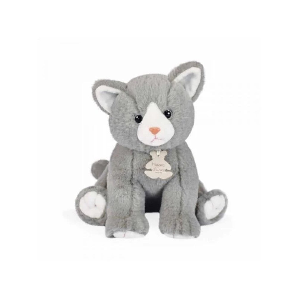 Doudou Gri Yavru Kedi 18 cm - Peluş