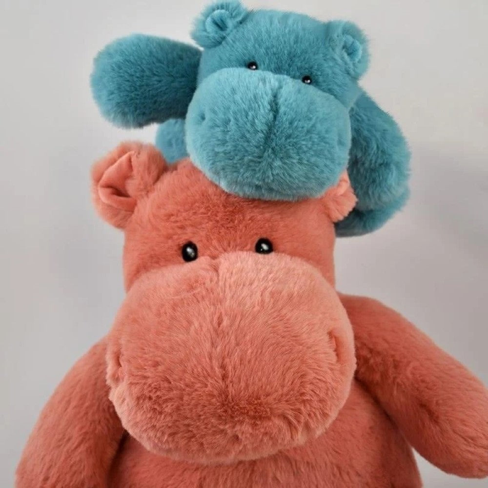 Doudou Mavi Hipopotam 25 cm - Peluş - Görsel 2