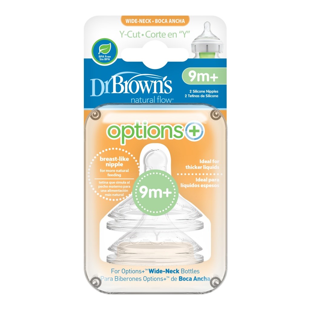 Dr Browns Y Kesim Geniş Ağız Silikon Biberon Emziği İkili 9m+ STD